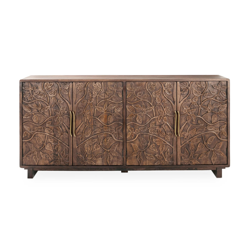 Albero Solid Wood Sideboard, Kona Brown
