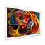 Visage sortant de coups de rouge et de jaune - Peinture sur toile-67464002-67464008