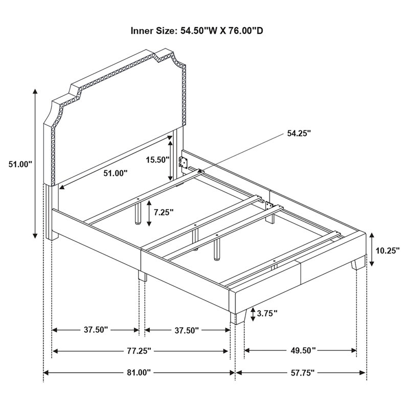 Upholstered Bed, Full / Double