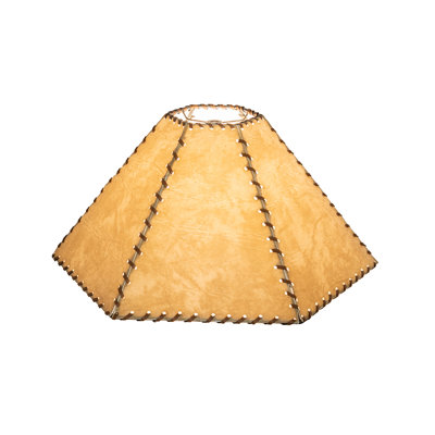 16" Wide Fabric & Rawhide Shade