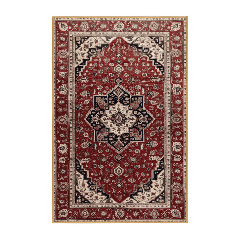 Tapis brun lavable à la machine, Rectangulaire 3 pi x 5 pi