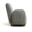 Chaises d'appoint pivotantes Modern 360, tissu gris foncé, salon compact à domicile