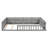 Sturdy Wood Platform Bed with Guardrail and Pillow for Relaxing Sleep