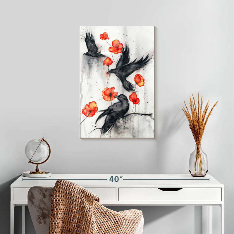 Brampt Ravens, 24" H x 16" W