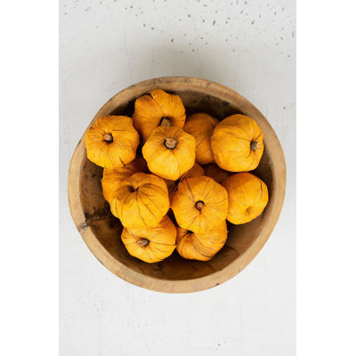  Set of 12 Orange Faux Pumpkins Bag of 15 for Seasonal Decor