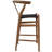 Counter Height Stool Farmhouse with Y Back Dark Woven Wood Kitchen Fully Assembled-836734641
