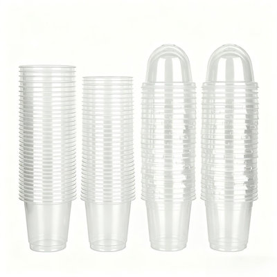 Pots pour pépinières en PET avec dômes transparents à humidité, récipients de départ de graines réutilisables avec trous de drainage pour plantes grasses