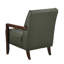 Fauteuil en cuir avec finition noyer et coussins attachés-1081659983