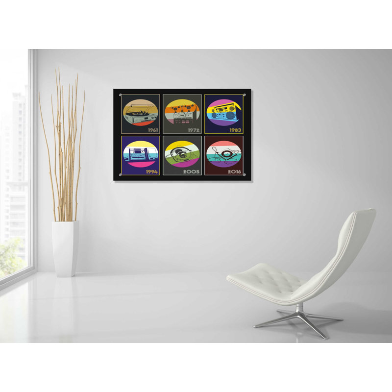 «My Jam», art mural en verre acrylique, H 24 po x l 36 po x P 0,2 po