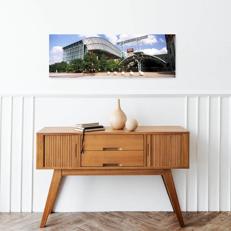 Baseball Field Minute Maid Park Houston Texas USA by Dan Merkel - Wrapped Canvas Panoramic Print, 30.48 cm H x 91.44 cm W