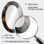 Miroir mural ovale gris et orange-907048917