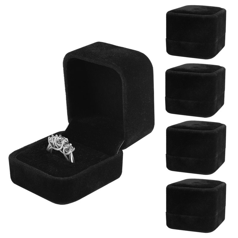Boîte à bijoux boucle d’oreille, Noir