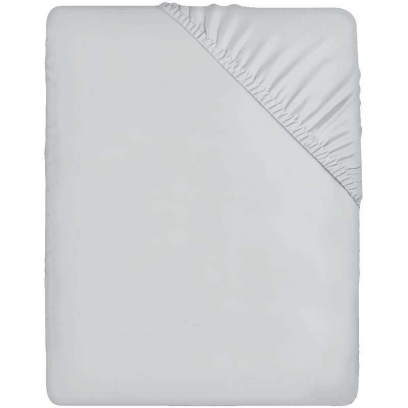 Leila Microfiber 25cm Deep Pocket Fitted Bed Sheet, Silver, Super King (6')