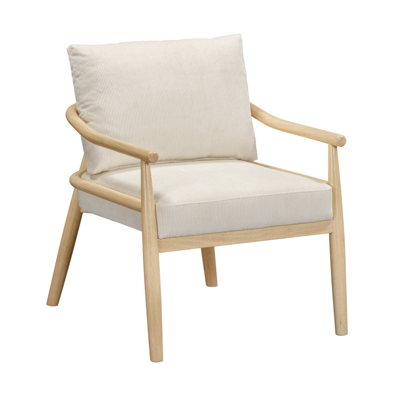 Fauteuil d'appoint en velours, Velours crème