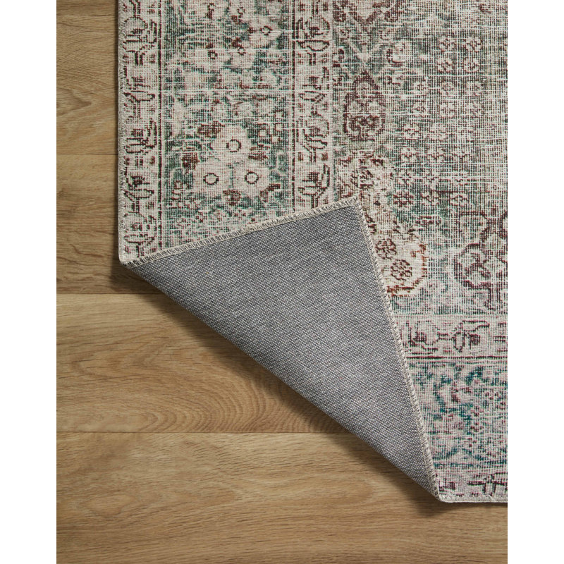 Jules Ivory Oriental Synthetic Stain-Resistant Runner Rug