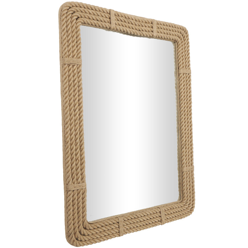Jute Rope Handmade Rope Brown Wall Mirror