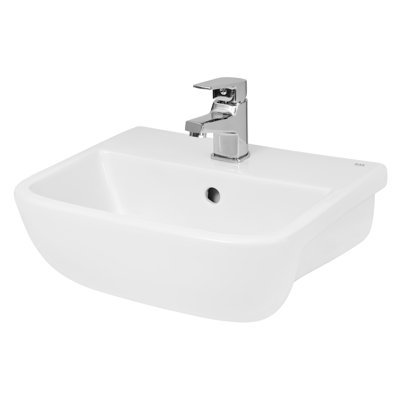 Nuie Furniture Ceramics 500mm L x 380mm W White Vitreous China Rectangular Sink with Overflow