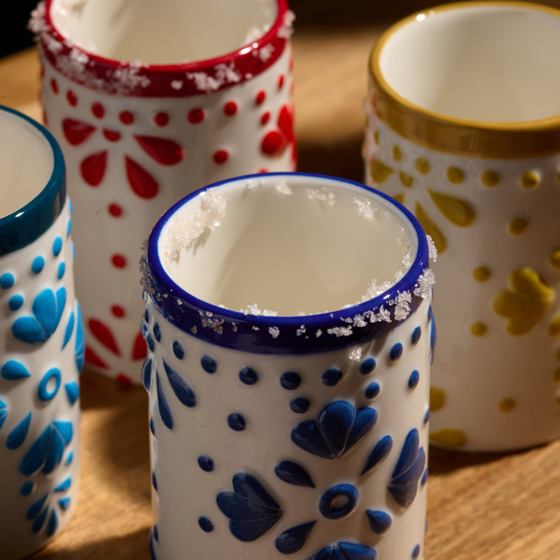 Verres à liqueur en céramique 3 oz Talavera