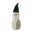 Décoration de Noël 14,5 gnome de table verte et blanche
