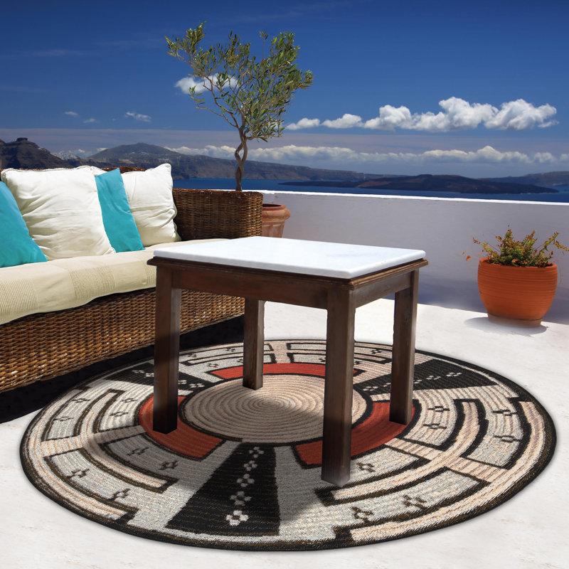 Dermot Flatweave Beige Rug, Round 130cm