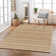 Tarri Boho Jute-Look Striped Brown Area Rug