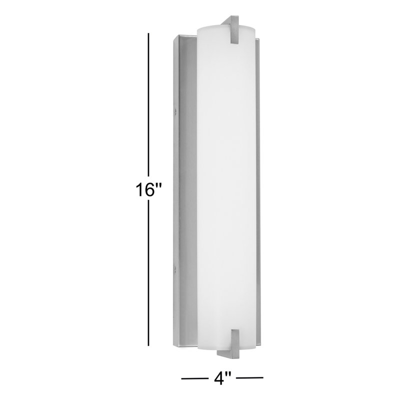 Zaydian LED Flush Mounted Sconce, Satin Nickel