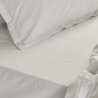 Hebden Washed Cotton Fitted Sheet