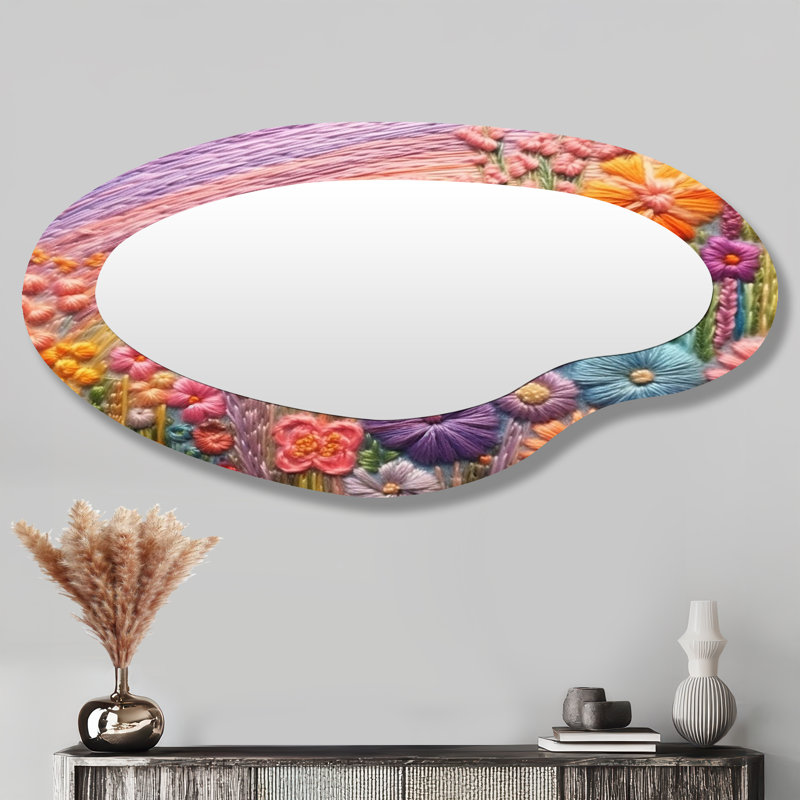 Miroir mural asymétrique traditionnel