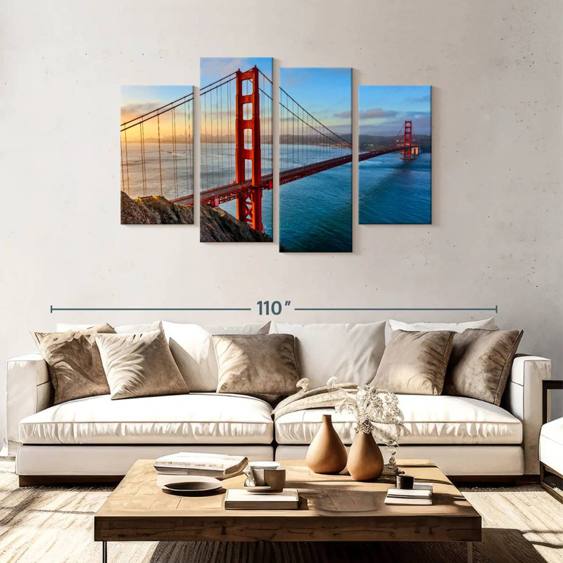 Senne célèbre pont Golden Gate, H 48 po x l 75 po