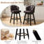 Tabourets de bar rembourrés avec structure en bois massif Aadhvika-60196803-43351219