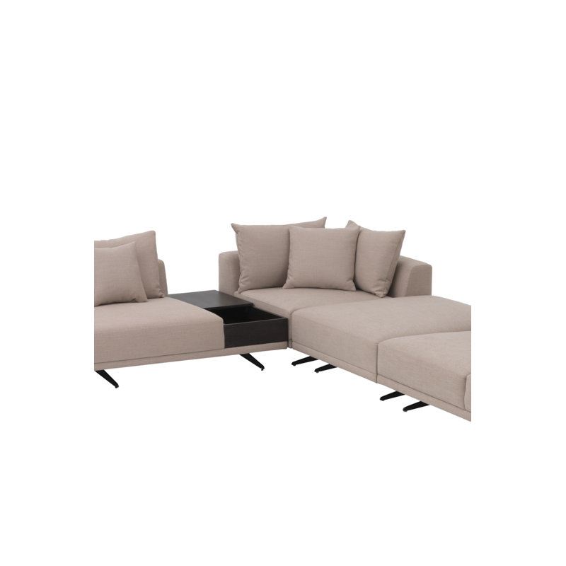 Endless Modular Sectional, Sand Avalon Polyester Blend