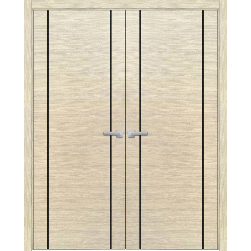 Portes françaises en bois massif massif, 56 po x 96 po