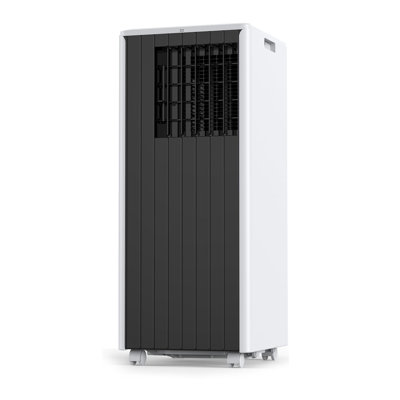 Climatiseur portatif complet et télécommande inclus avec installation facile, refroidit 350 pieds carrés Pieds carrés, minuterie 24 heures, mode veille et fonctionnement silencieux, 8 000 BTU (noir)