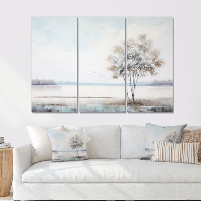 Paysage scandinave moderne Silence I - ensemble d'art mural moderne scandinave