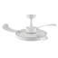 Ventilateur de plafond à courant continu avec pales rétractables de 107 cm (42 po), éclairage et télécommande, DEL à couleur réglable, technologie brevetée, blanc