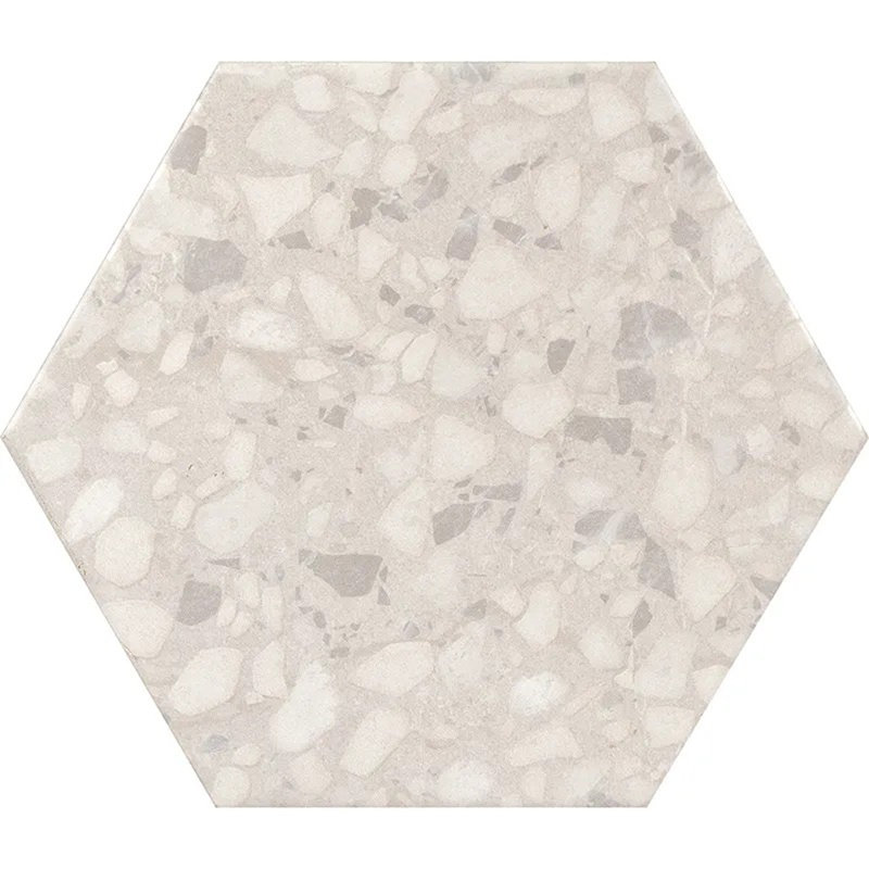 Zenith 9 X 11 In. Matte Porcelain Hexagon Wall And Floor Tile (8.07 Sq Ft/Case) - 16 Pack, Soft Ivory-Beige