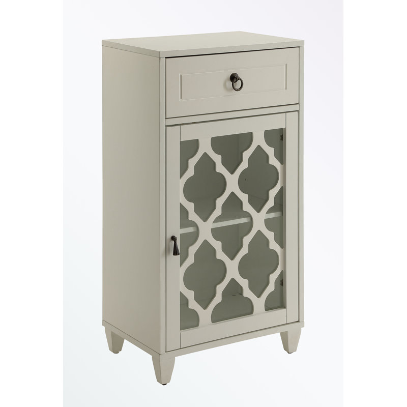 Table de bout avec rangement Krayson, Blanc