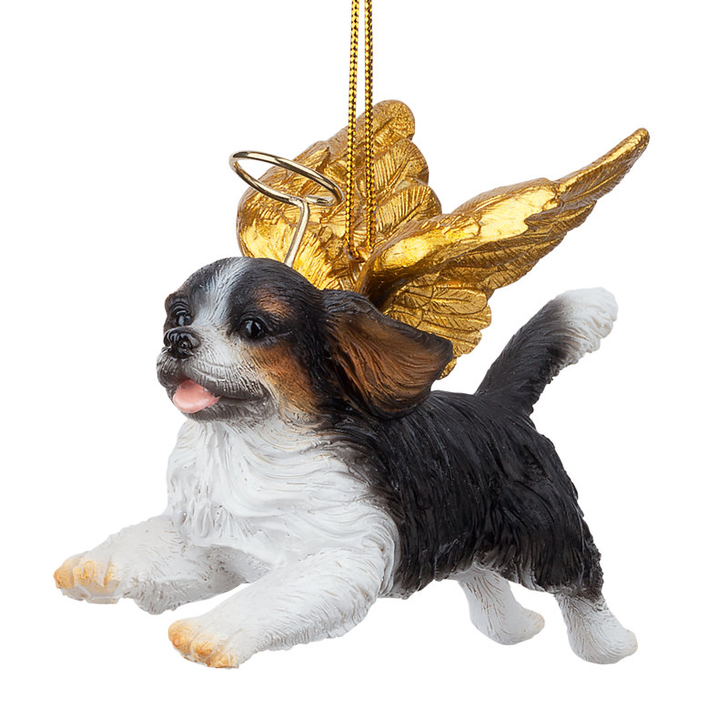 Ornement en forme d'ange pour chien «Honor the Pooch Cavalier Holiday»
