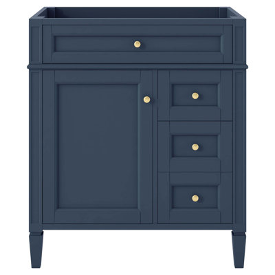 30'' Bathroom Vanity Without Top Sink, Modern Bathroom Storage Cabinet With 2 Drawers And A Tip-Out Drawer (NOT INCLUDE BASIN)