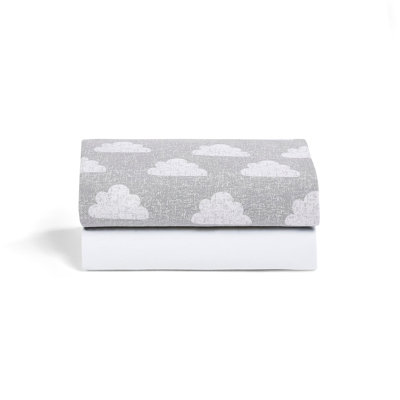 Twin Pack Sheets - Crib - Gray Star