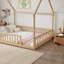 Lit double sur pied avec structure de toit-1491356885
