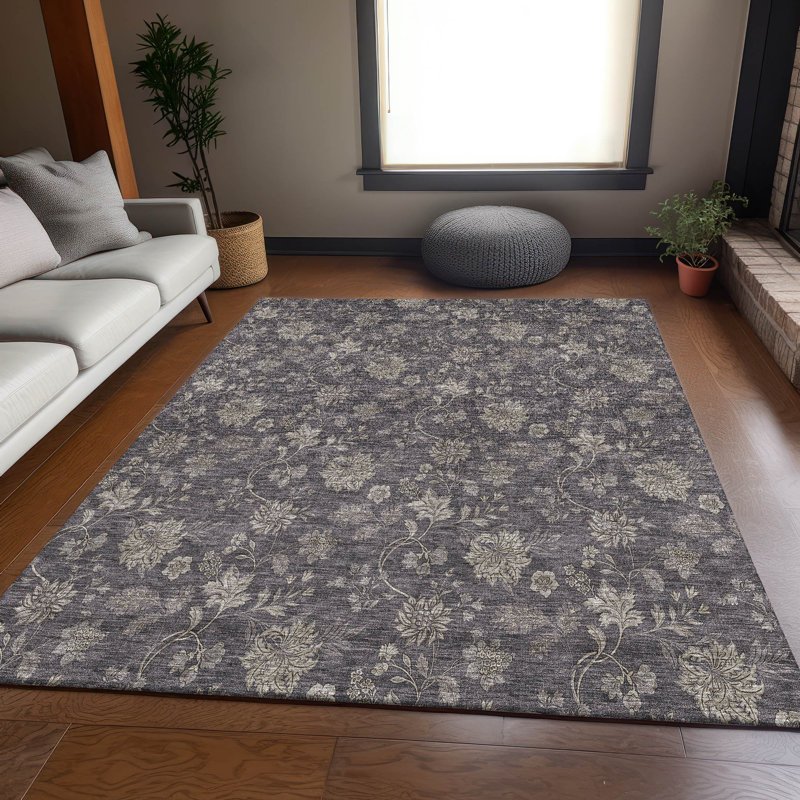 Premium Machine Washable Prisco Taupe Rug, Rectangle 9' x 12'