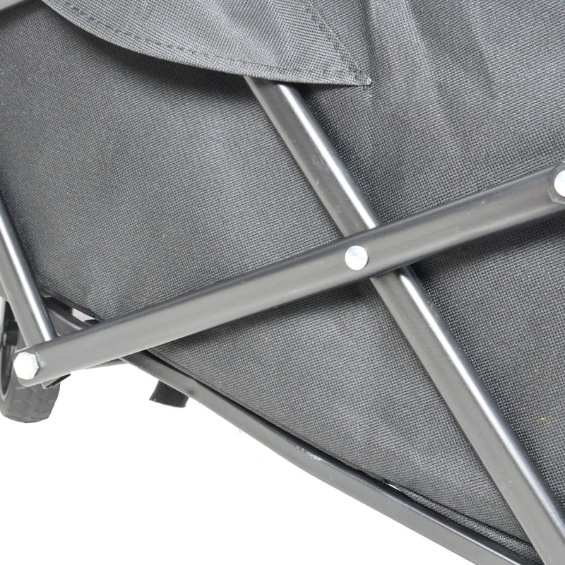 Chariot à chariot extensible Big Long, Noir / orange,  H 3 pi 02 po x l 2 pi 53 po x P 1 pi 26 po
