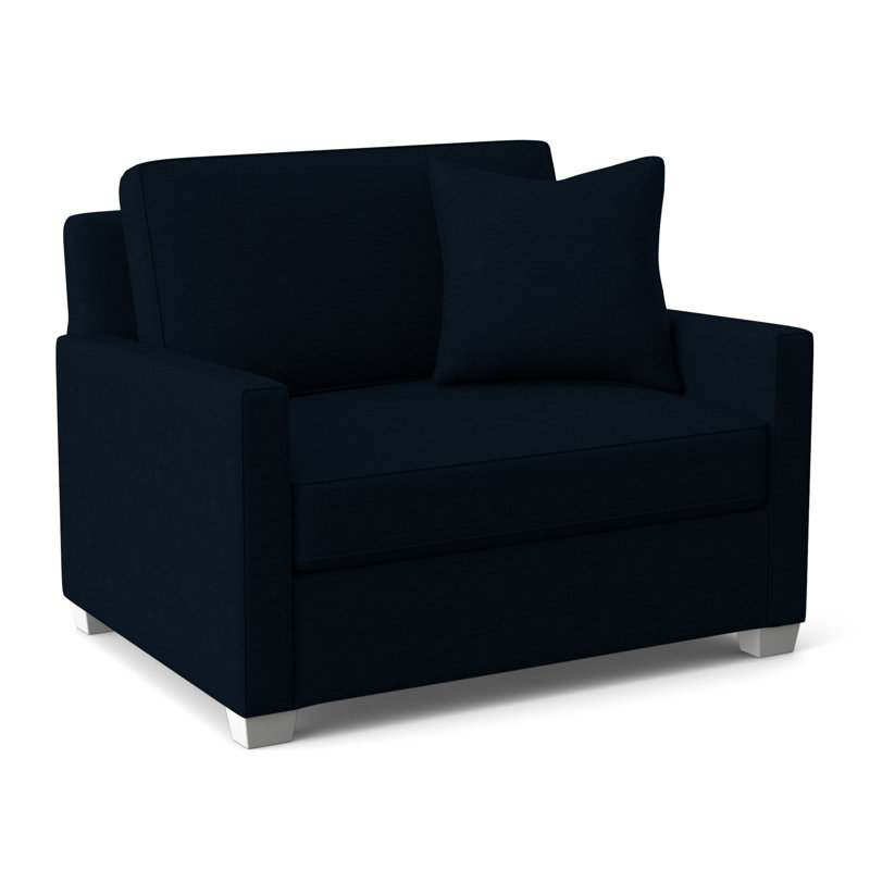 Nicklaus Sleeper Sofa, Frost White Finish, White Performance Fabric; 0851-94, 5" Innerspring Mattress