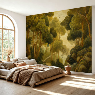 Papier peint adhésif auto-adhésif moderne pour la chambre à coucher L 69 po x l 96 po Peel and Stick