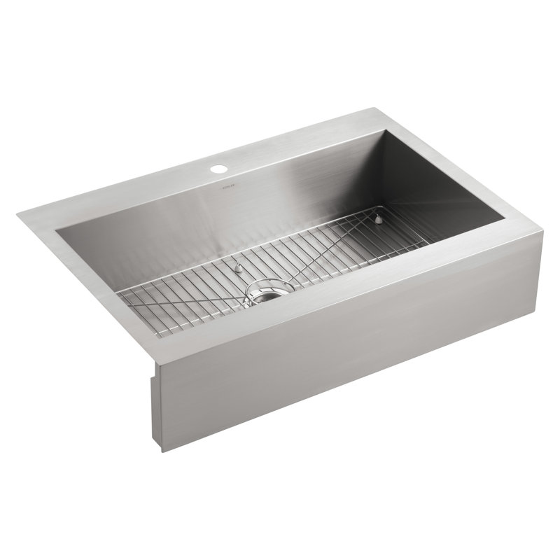 Vault™ 35-3/4" x 24-5/16" x 9-5/16" Top-Mount Single-Bowl Stainless Steel Kitchen Sink, 1 Hole
