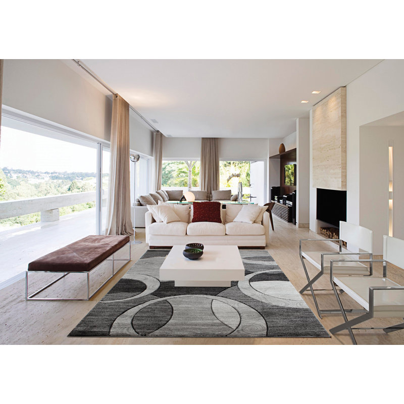 Adonia Abstract Indoor Rug, Rectangle 3'9" x 5'9"