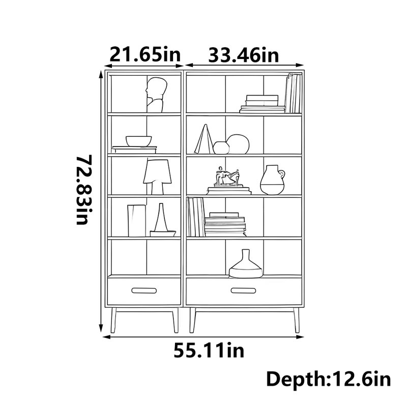 Modern classic home bookcase