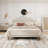 Upholstered Platform Bed with Adjustable Headboard,Linen Fabric Padded-1423972820-1423972818