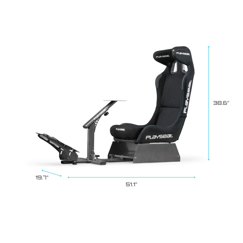 Playseat® Evolution PRO ActiFit ™, simulateur de course pliable en acier de qualité carbone avec tissu innovant ActiFit ™ et confort de jeu sur mesure, noir